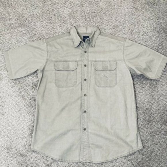 RED HEAD BRAND CO. size Medium Men's tan short sleeve button up shirt - Picture 1 of 9
